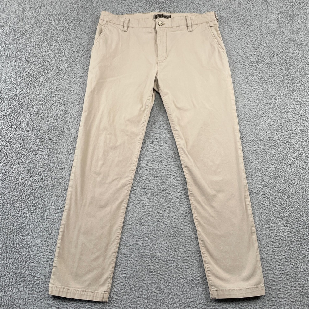 34 Heritage Chino Mens 38x34 Tan Hudson Mid-Rise Stretch Cotton Casual Pants